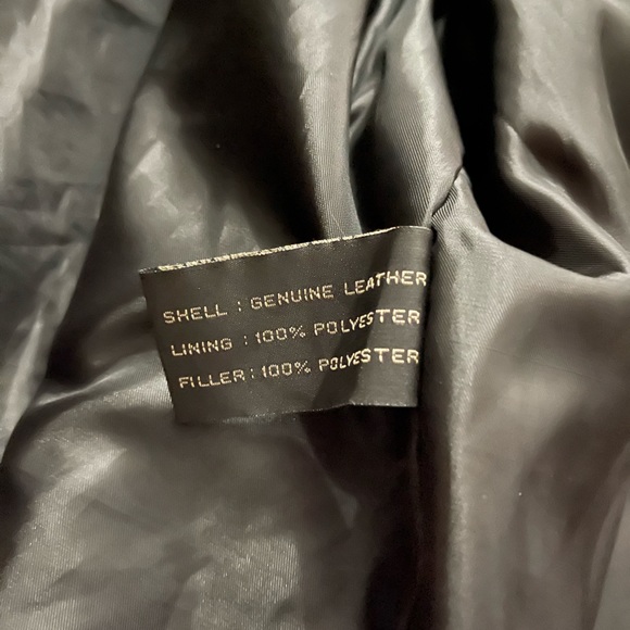 AMBITION NEW YORK WOMENS GENUINE BLACK LEATHER JACKET SZ 14 LARGE BLAZER - Picture 10 of 10